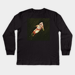 Swimming in outer space Kids Long Sleeve T-Shirt